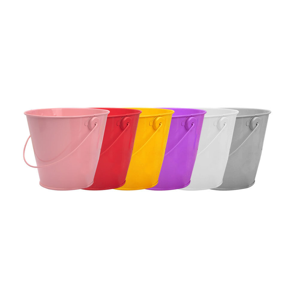Plant Pot Small Desk - 6 قطع من الدلاء المعدنية الصغيرة،
