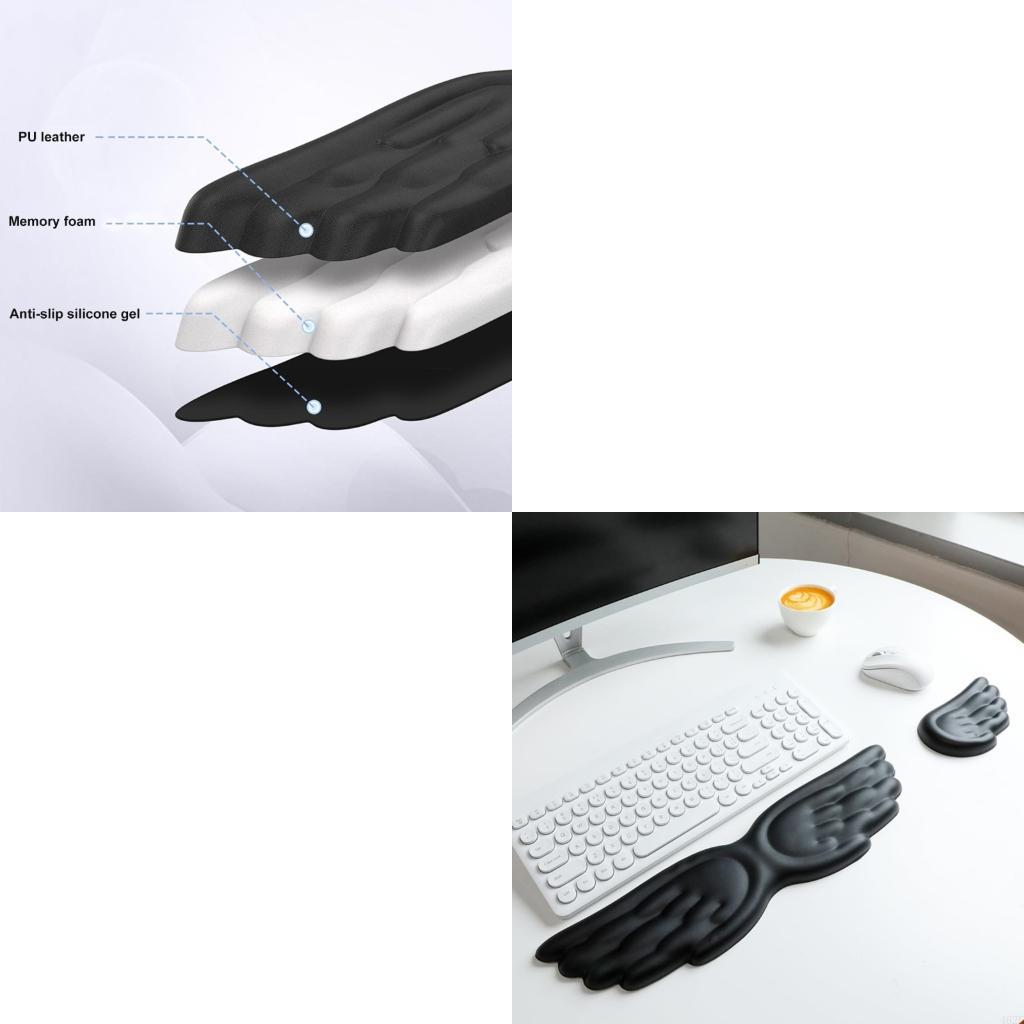 Desk Setup Ergonomics - 462E لينة سيليكون الملاك الجناح لوحات