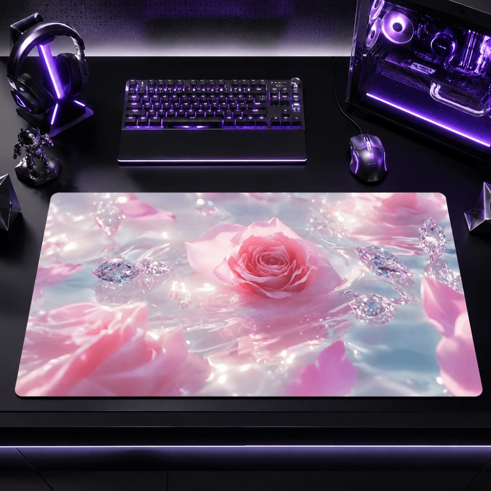 Desk Setup Simple - علامة مائية أصلية على شكل وردة