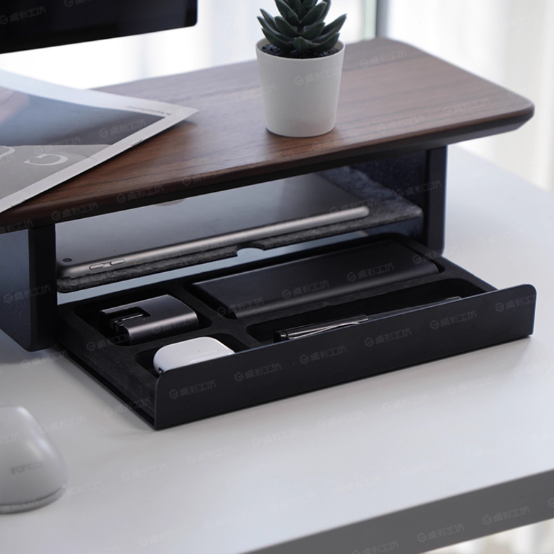 Desk Setup Ergonomics - حامل شاشة، أدراج تخزين، منظم مكتب