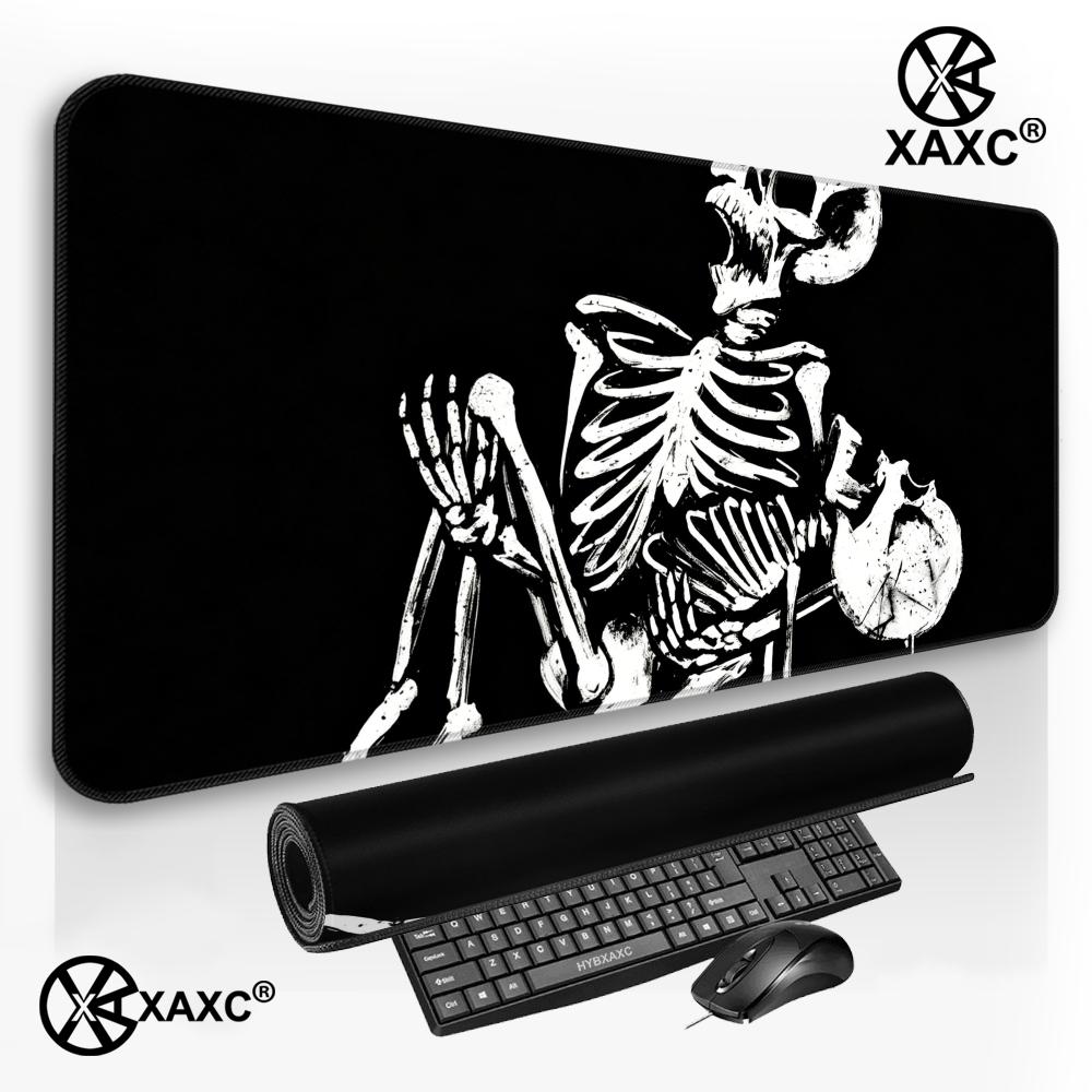 Desk Setup Dark - لوحة ماوس بتصميم جمجمة، سجادة مكتبية