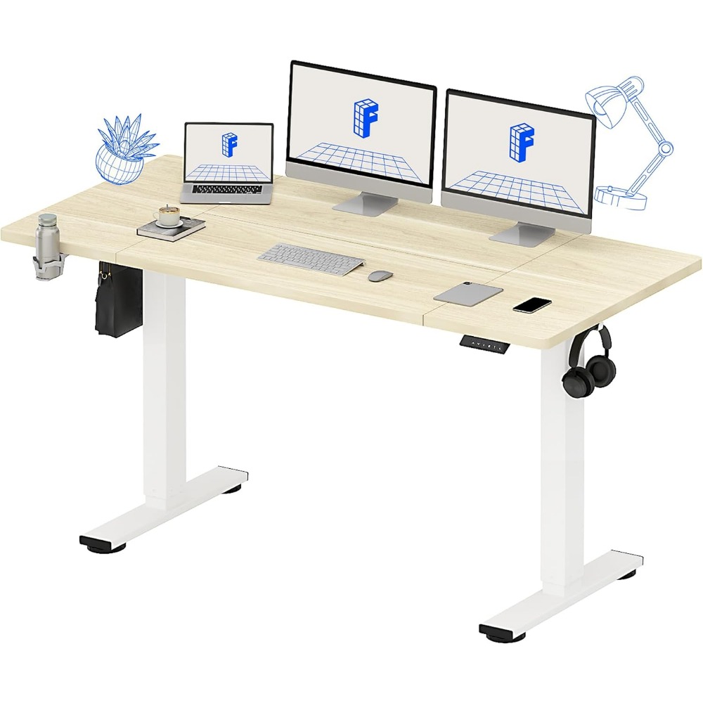 Desk Setup Workspace - مكتب كهربائي قابل للوقوف من FLEXISPOT،