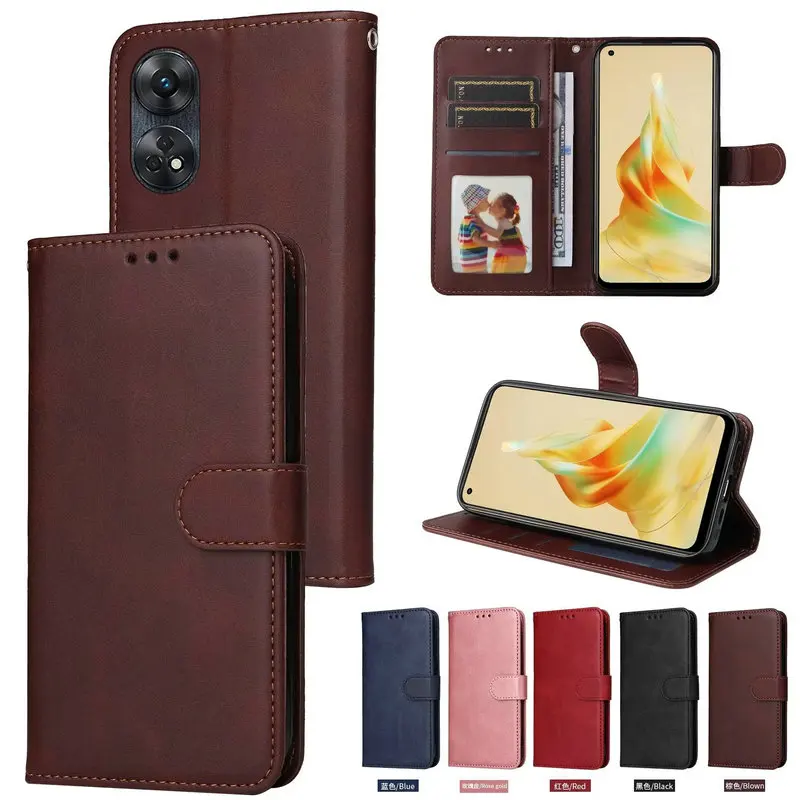 Dual Phone Holder - RENO 8T 4G حافظة جلدية ريترو