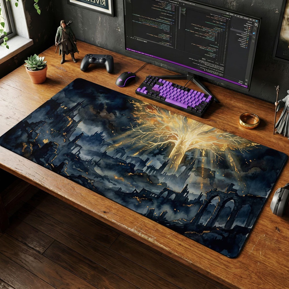 Desk Setup Simple - بساط مكتب، سجادة ماوس دارك فانتسي،