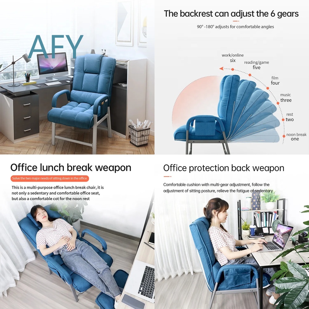 Desk Setup Ergonomics - كرسي مكتب قابل للطي من قماش