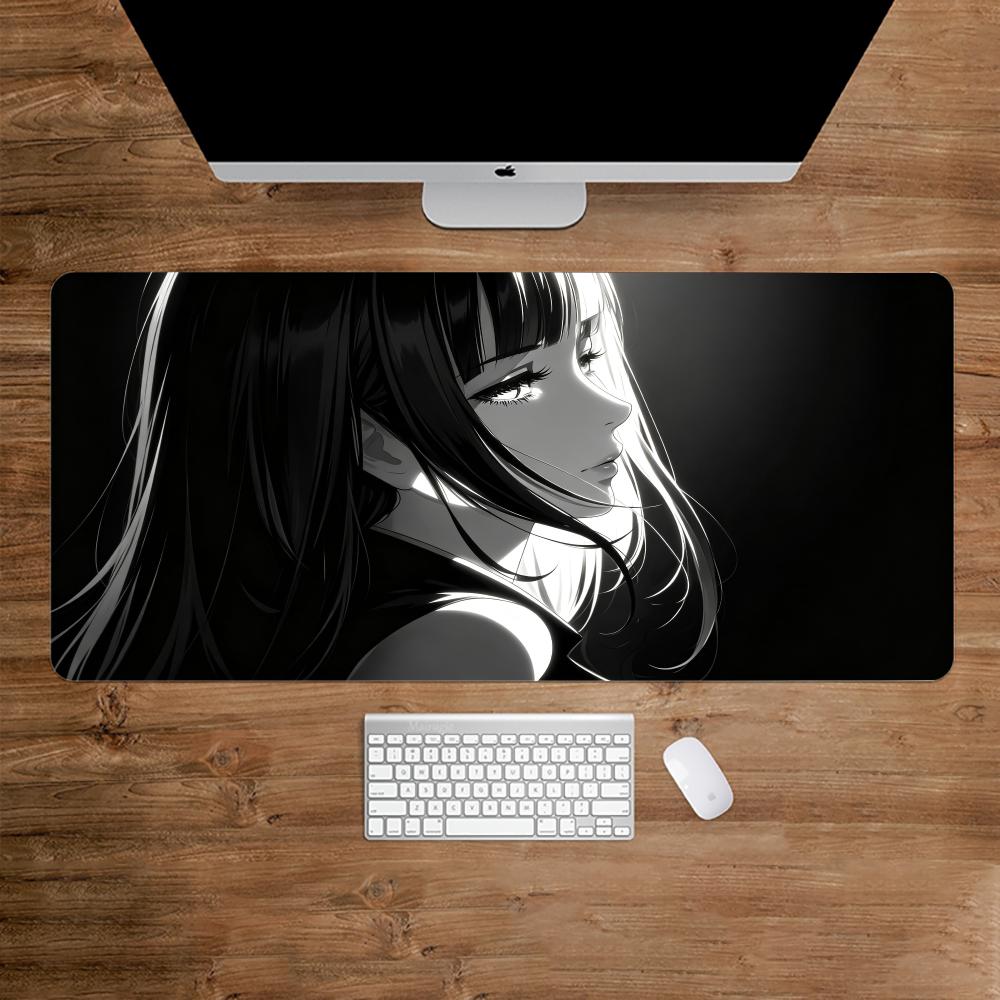 Desk Setup Gaming And Work - لوحة ماوس كبيرة بتصميم فتاة أنمي