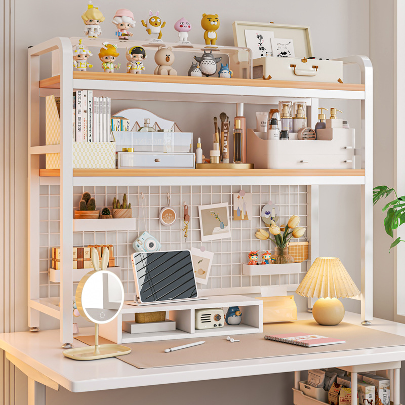 Desk Setup Productivity - رف الكتب مع شبكة سطح المكتب