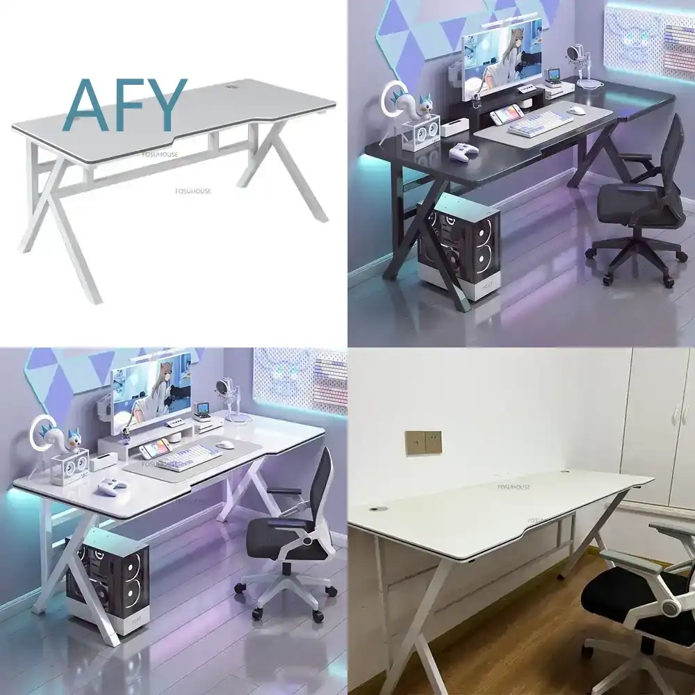 Desk Setup Simple - مكتب كمبيوتر بتصميم اسكندنافي للمنزل والمكتب