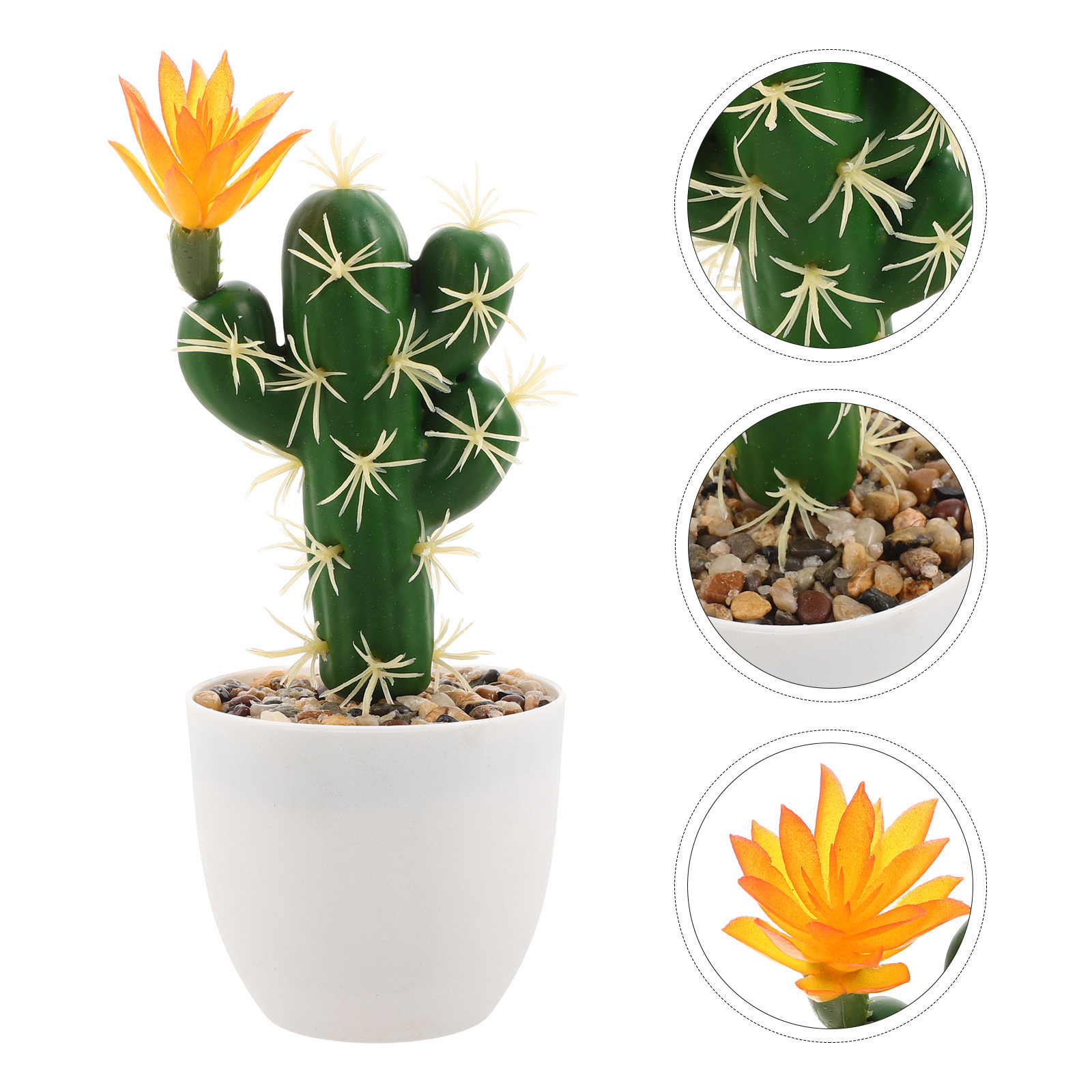 Plant Pot Small Desk - نباتات صبار صناعية صغيرة في أصص