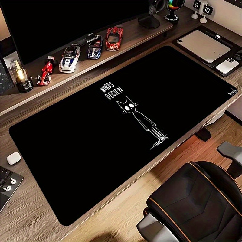 Desk Setup Gaming And Work - بساط ماوس ألعاب ممتد أسود متين