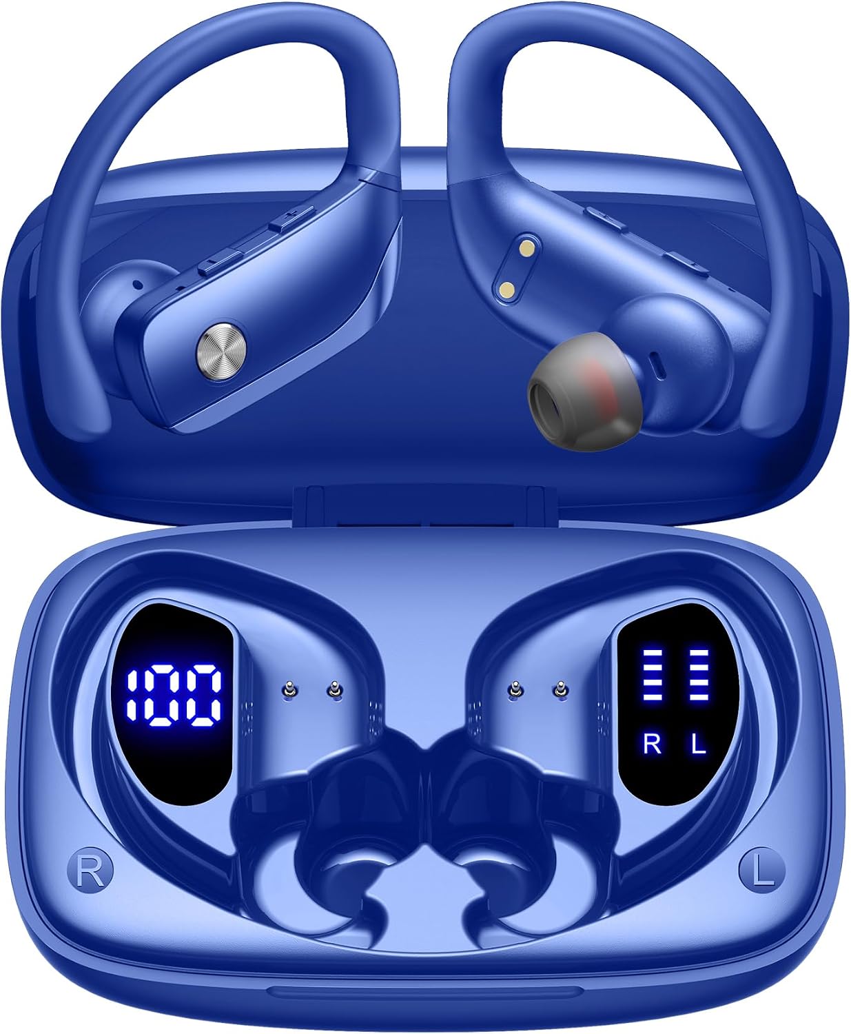 Headphone Hook Under - سماعات أذن لاسلكية مع علبة شحن