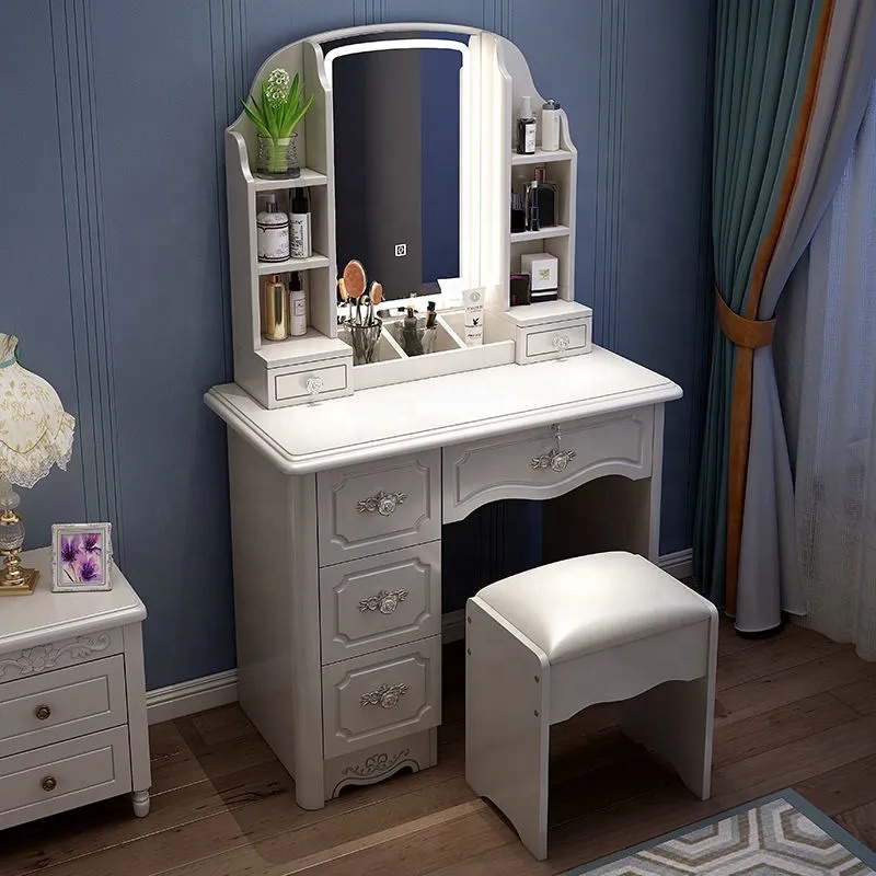 طاولة تسريح خشبية حديثة بسيطة  - مراجعة Desk Setup Simple وسعره