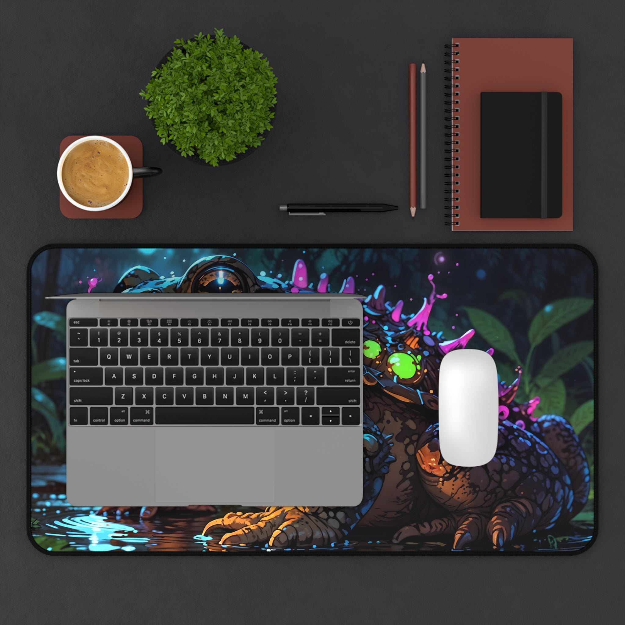 سجادة مكتب لطيفة على شكل ضفدع  - مراجعة Desk Setup Workspace وسعره