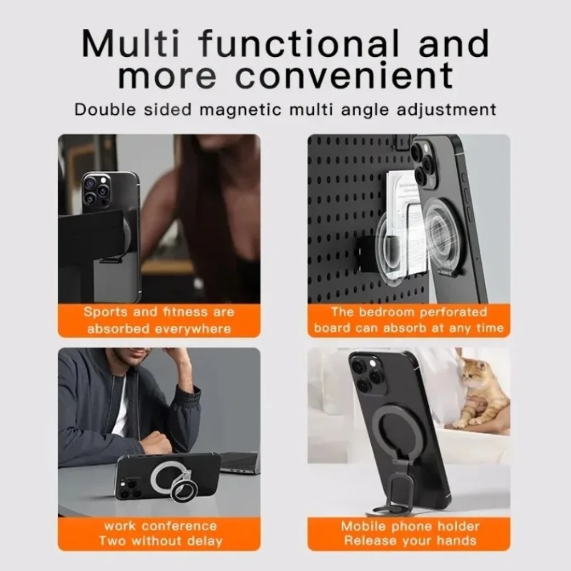 حامل هاتف مغناطيسي مزدوج بحلقة - مراجعة Dual Phone Holder وسعره
