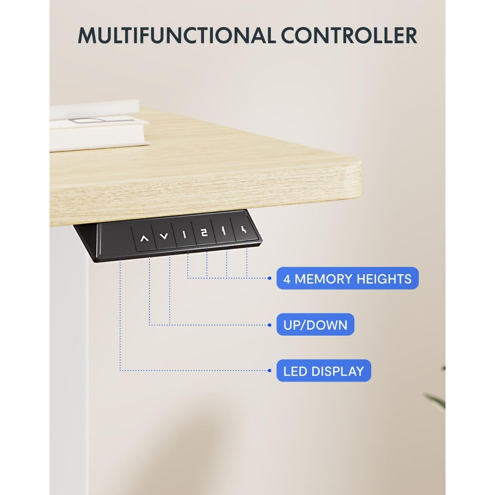 مكتب كهربائي قابل للوقوف من FL - مراجعة Desk Setup Workspace وسعره