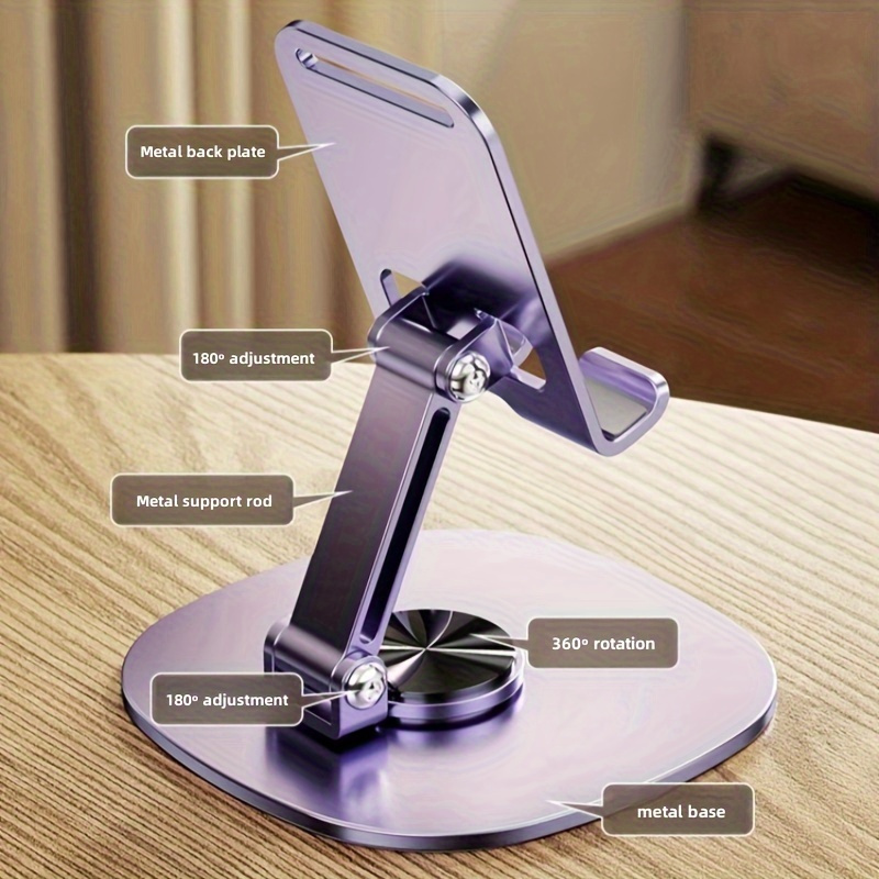 360 °   حامل هاتف معدني، قابل  - مراجعة Desk Setup Essentials وسعره