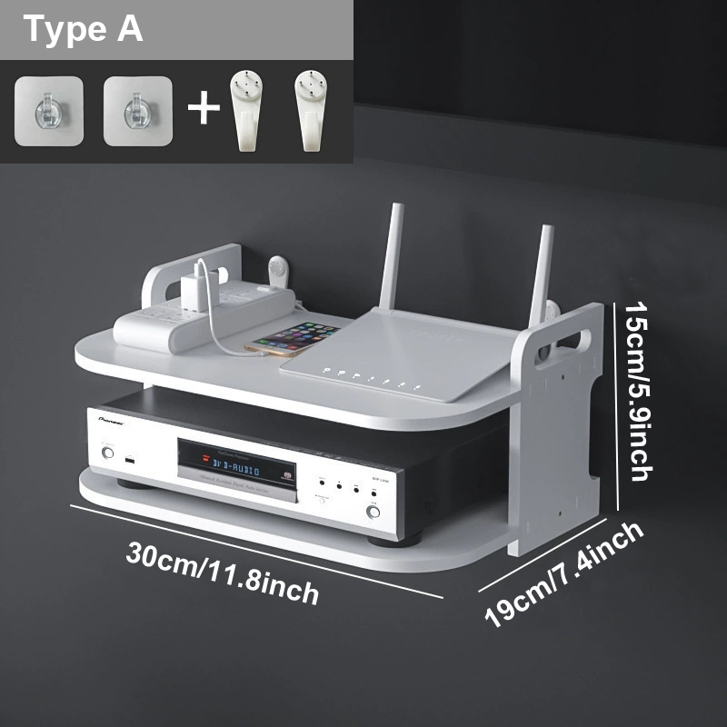 رف منظم كابلات الراوتر مثبت عل - مراجعة Desk Setup With Tv وسعره