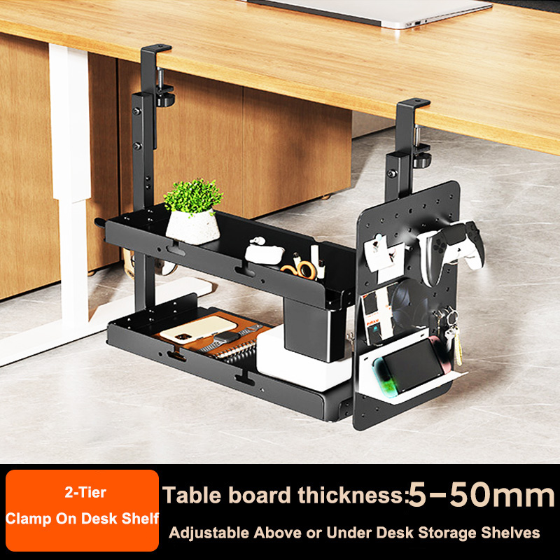 وحدة رفوف ذات طبقتين مقاس 14 ب - مراجعة Desk Setup Productivity وسعره