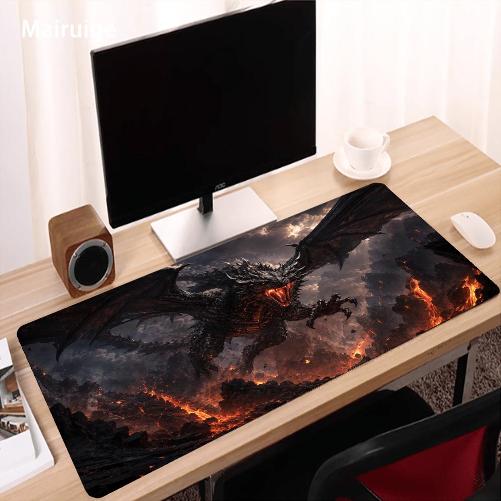 لوحة ماوس بتصميم التنين الناري - مراجعة Desk Setup Gaming And Work وسعره