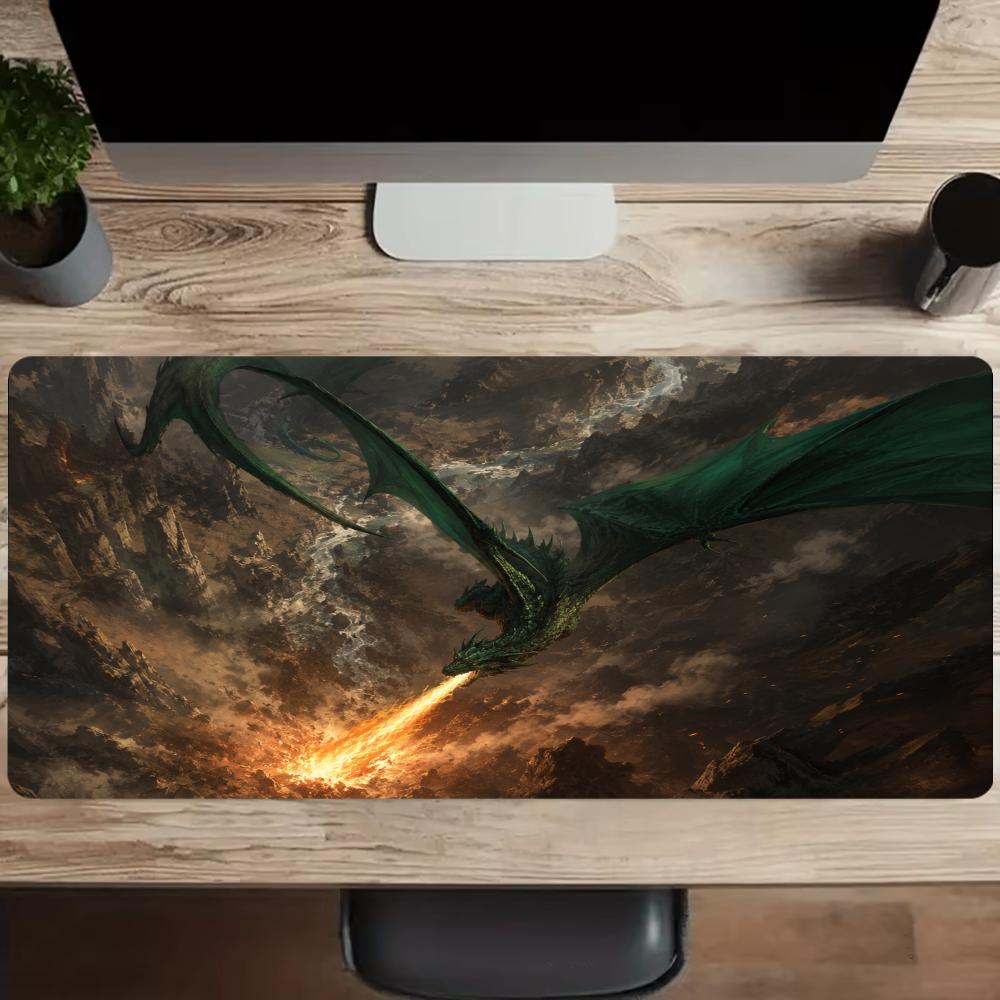 لوحة ماوس بتصميم التنين الناري - مراجعة Desk Setup Gaming And Work وسعره