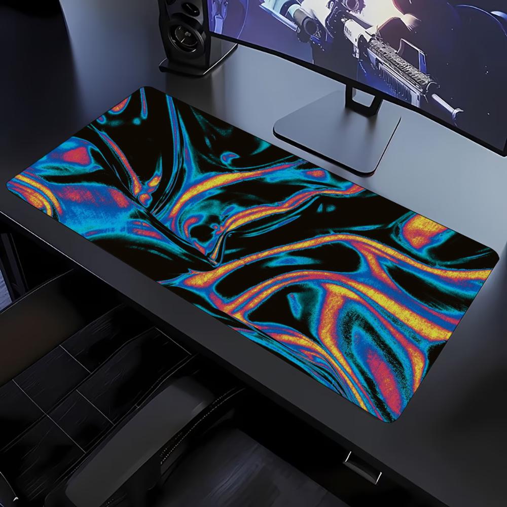 وسادة فأرة كبيرة بنمط دوامات س - مراجعة Desk Setup Workspace وسعره