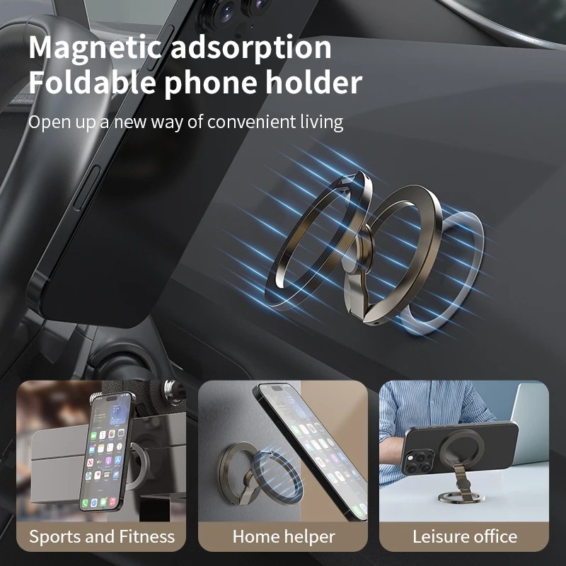 حامل هاتف مغناطيسي مزدوج الحلق - مراجعة Dual Phone Holder وسعره