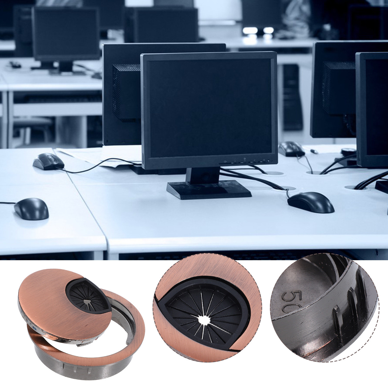 حلقة تثبيت الكابلات الدائرية ل - مراجعة Desk Setup Simple وسعره