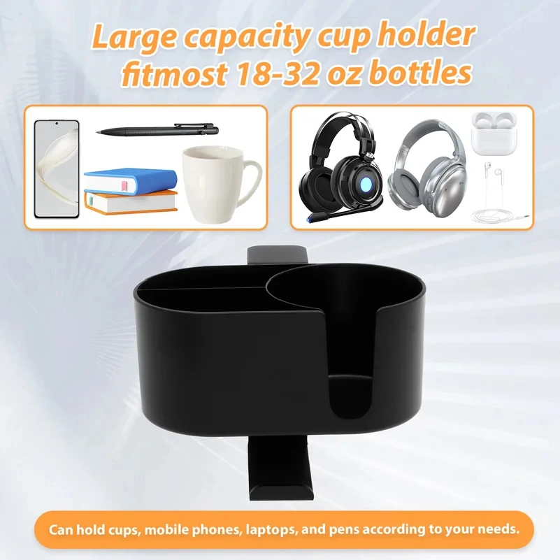 حامل أكواب للمكتب 4 في 1 مع مش - مراجعة Headphone Hook Under وسعره