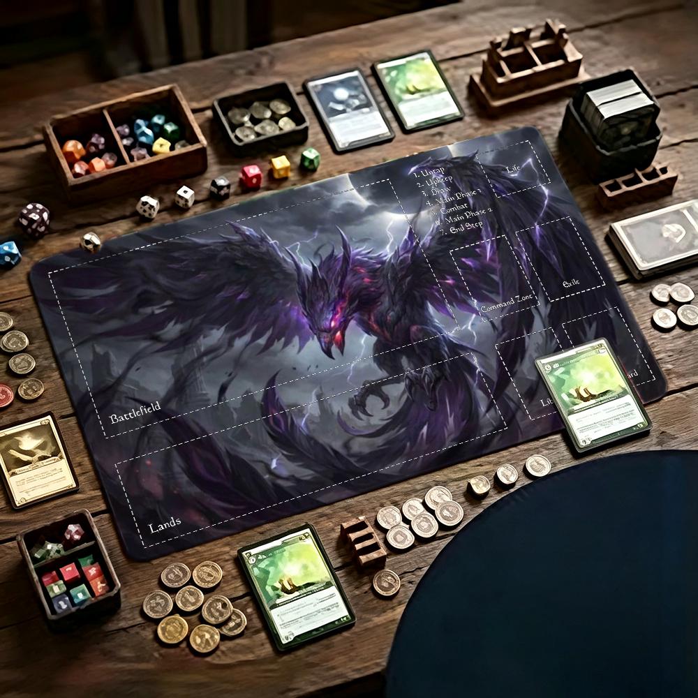 بساط لعب ألعاب البطاقات TCG بت - مراجعة Desk Setup Dark وسعره