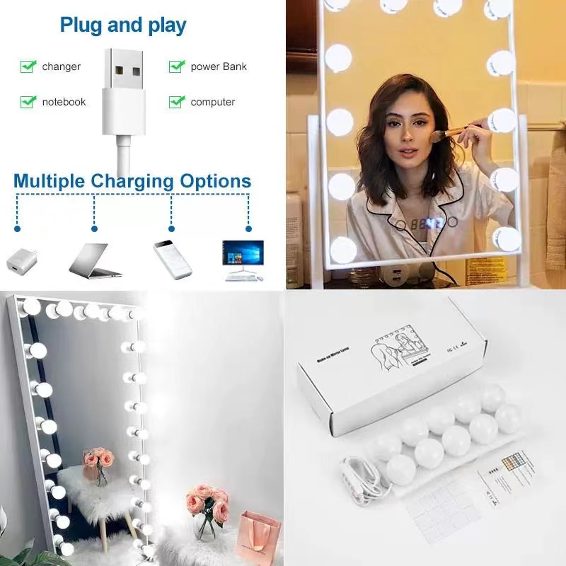 LED ضوء لصق مرآة ماكياج مصابيح - مراجعة Desk Setup Light وسعره