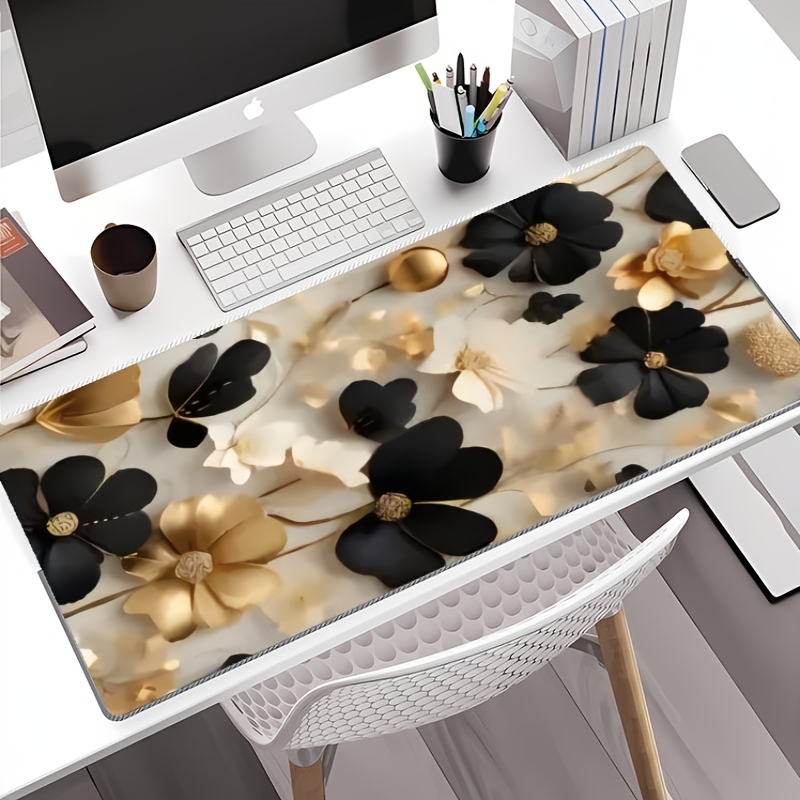 سجادة مكتب كبيرة بنقوش زهرية ب - مراجعة Desk Setup Gaming And Work وسعره