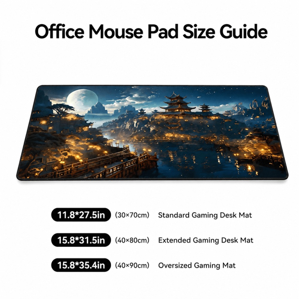 مفرش طاولة ممدود بطباعة قمر ال - مراجعة Desk Setup Simple وسعره