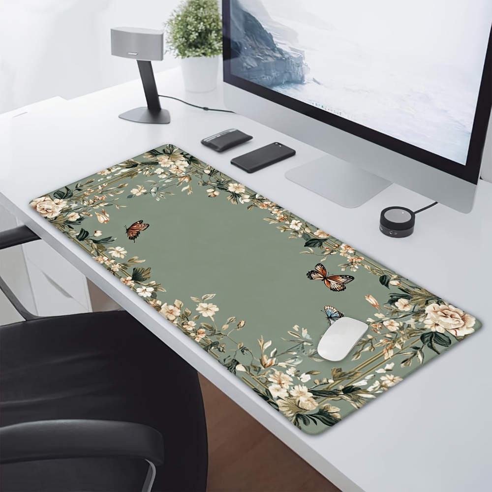 سجادة طاولة بتصميم فراشات ونقو - مراجعة Desk Setup Simple وسعره
