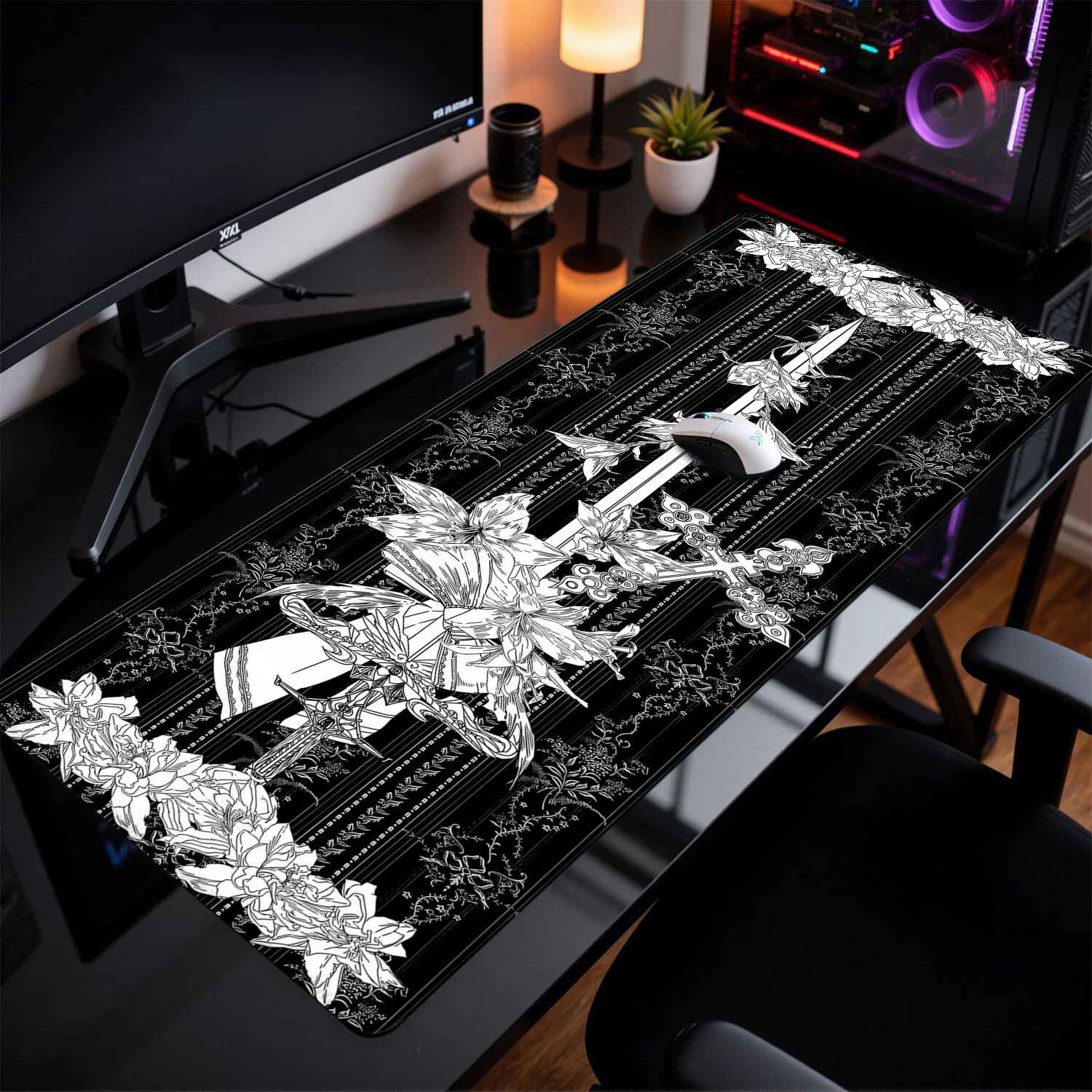 لوحة ماوس بتصميم مبنى قوطي من  - مراجعة Desk Setup Dark وسعره