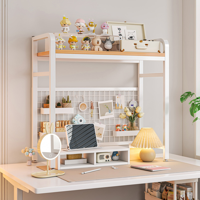 رف الكتب مع شبكة سطح المكتب مت - مراجعة Desk Setup Productivity وسعره