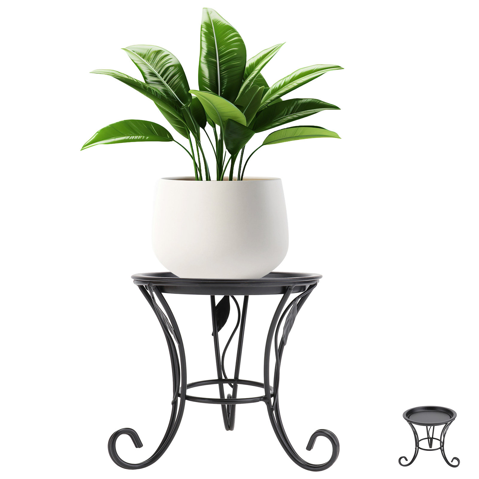 حامل نباتات حديدي صغير أسود، ح - مراجعة Plant Pot Small Desk وسعره
