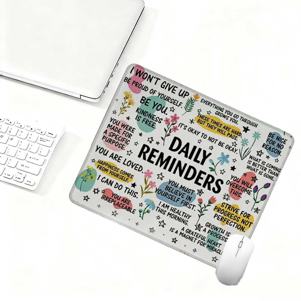 وسادة فأرة بتصميم إيجابي مناسب - مراجعة Desk Setup Productivity وسعره