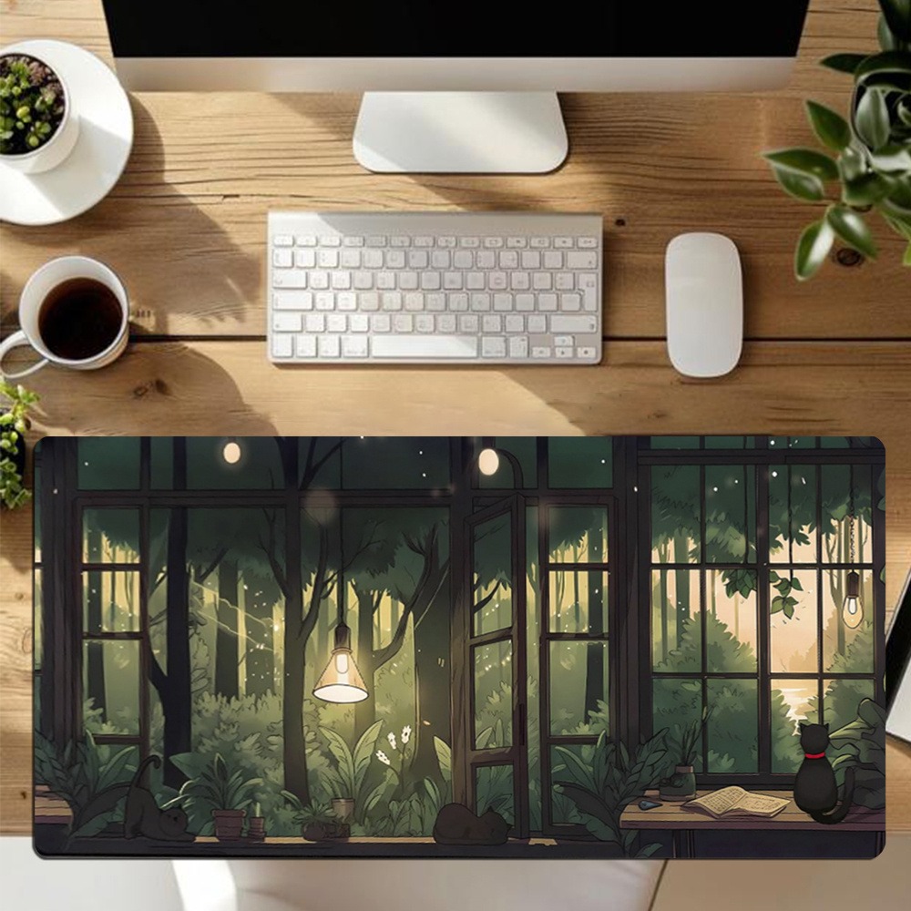 سجادة مكتب لوفاي لطيفة - لوحة  - مراجعة Desk Setup With Plants وسعره