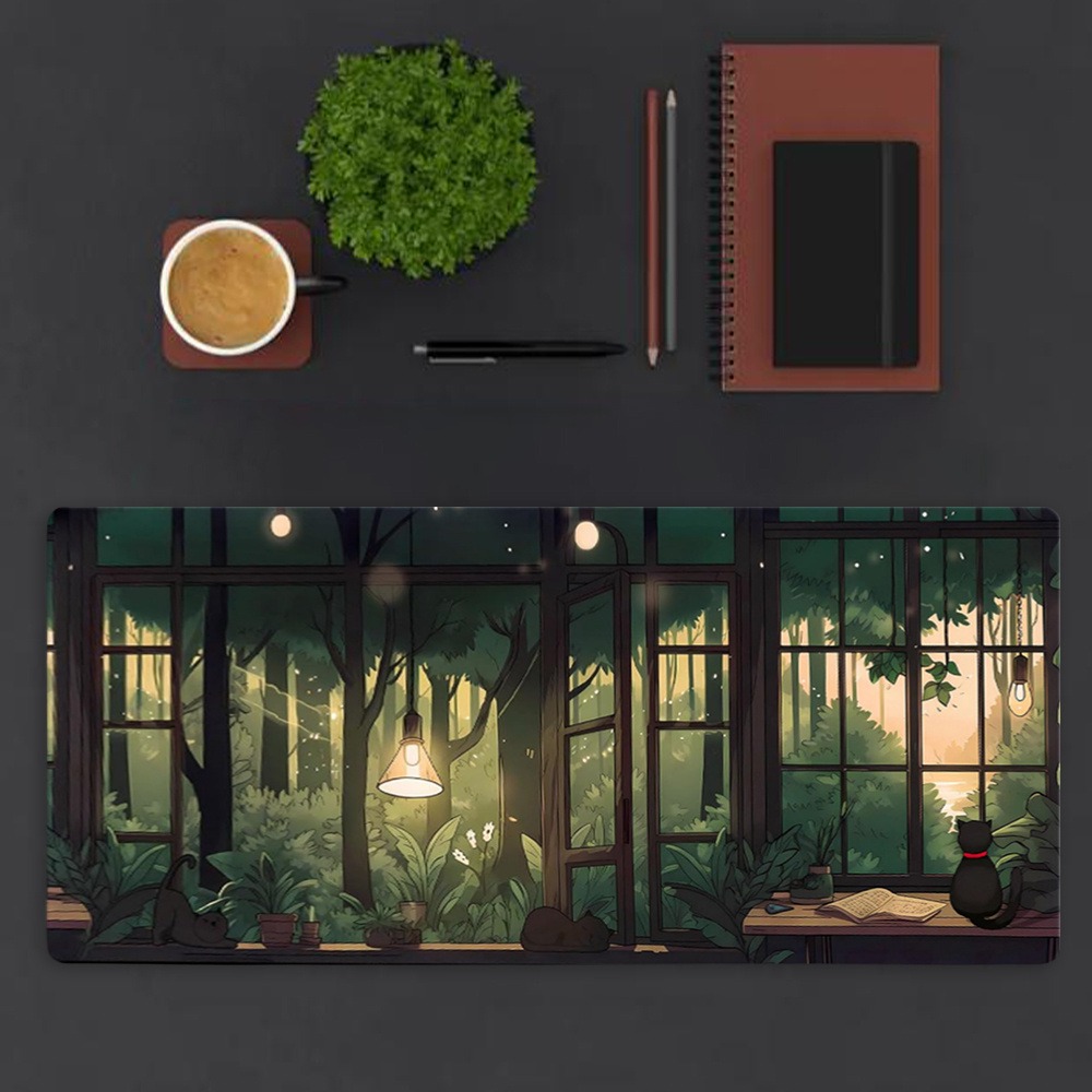 سجادة مكتب لوفاي لطيفة - لوحة  - مراجعة Desk Setup With Plants وسعره