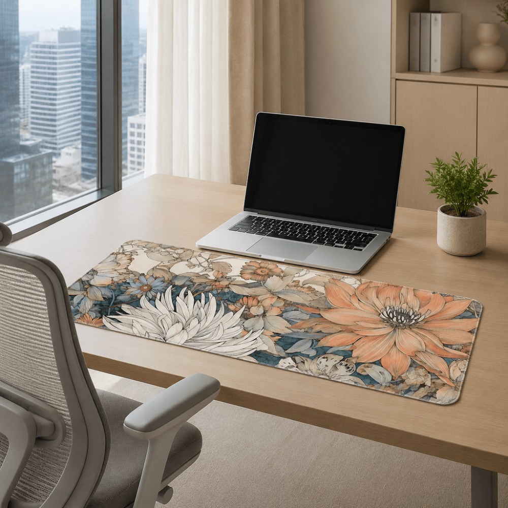 مفرش طاولة بنمط زهور عتيق، يتم - مراجعة Desk Setup With Plants وسعره