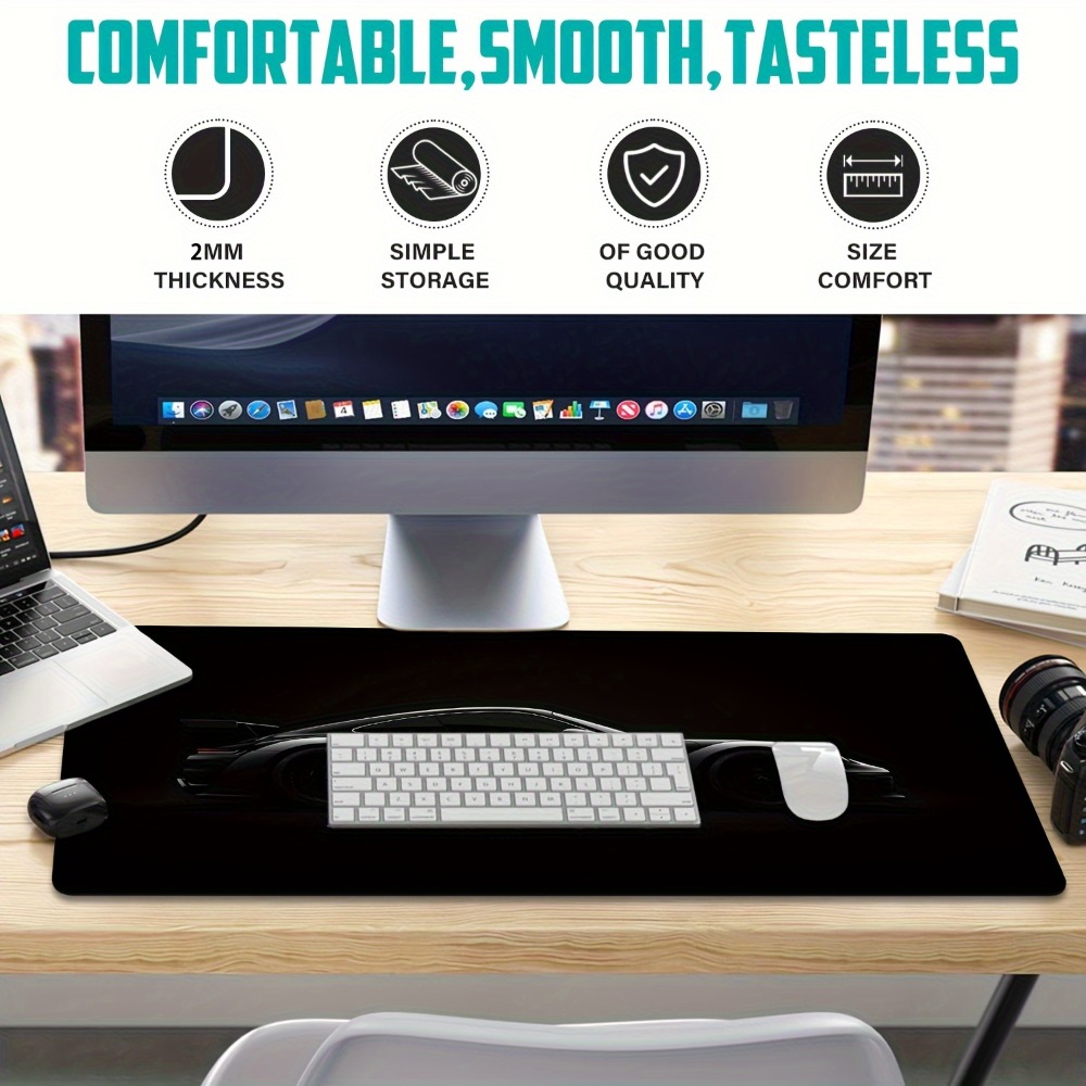 لوحة ماوس ألعاب سوداء مصقولة - - مراجعة Desk Setup Simple وسعره