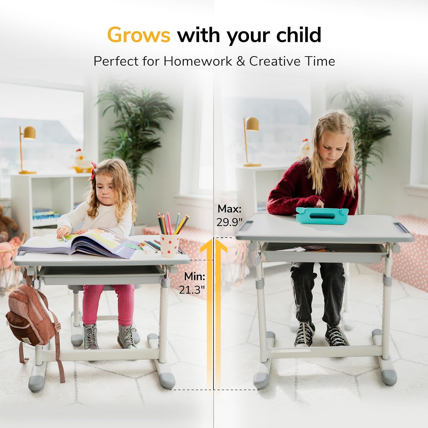 طقم مكتب وكرسي للأطفال قابل لت - مراجعة Desk Setup Ergonomics وسعره