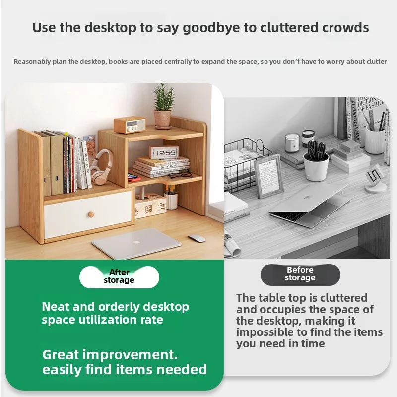 رف تخزين مكتبي متعدد الطبقات ل - مراجعة Desk Setup Productivity وسعره