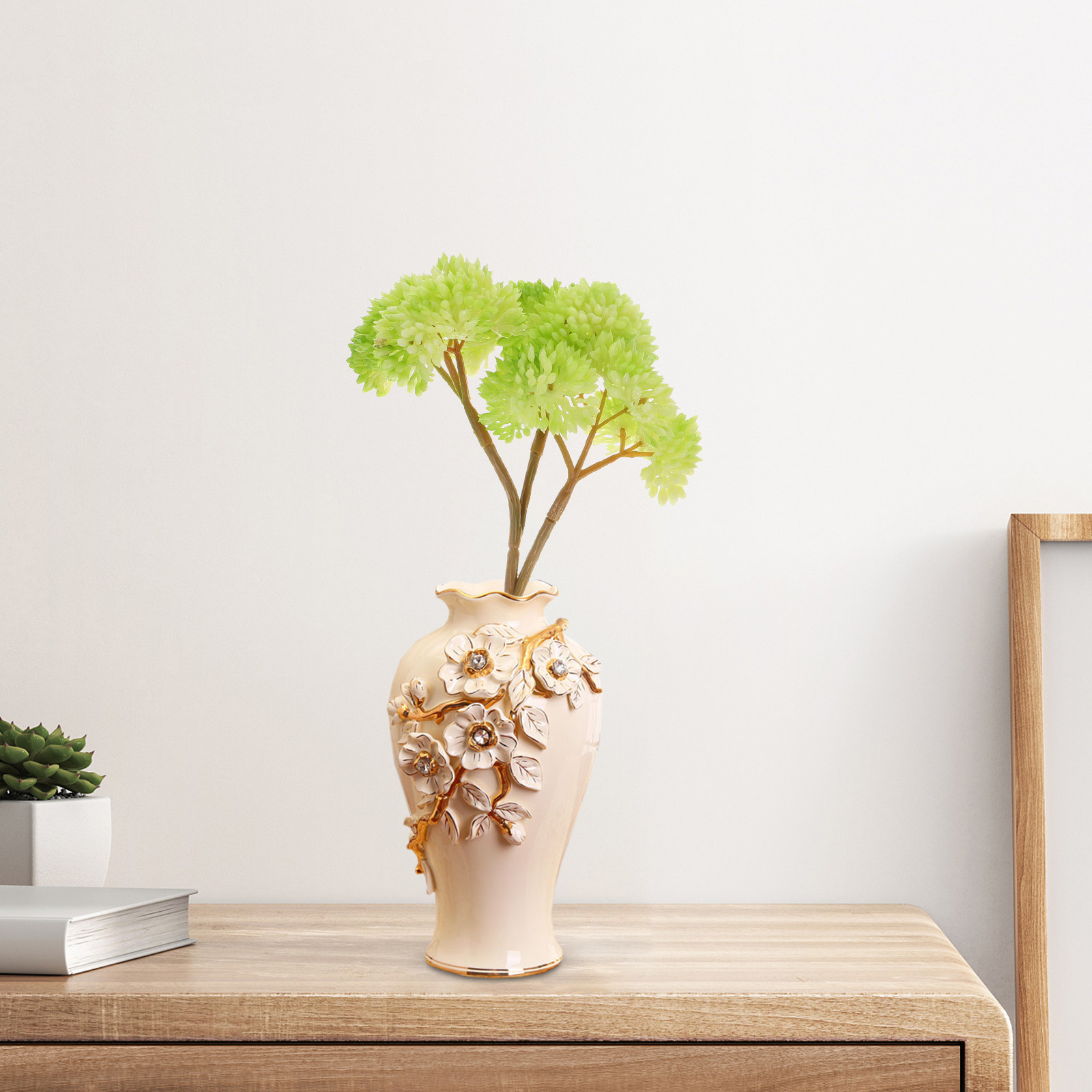 نباتات عصارية صغيرة واقعية خضر - مراجعة Desk Setup With Plants وسعره