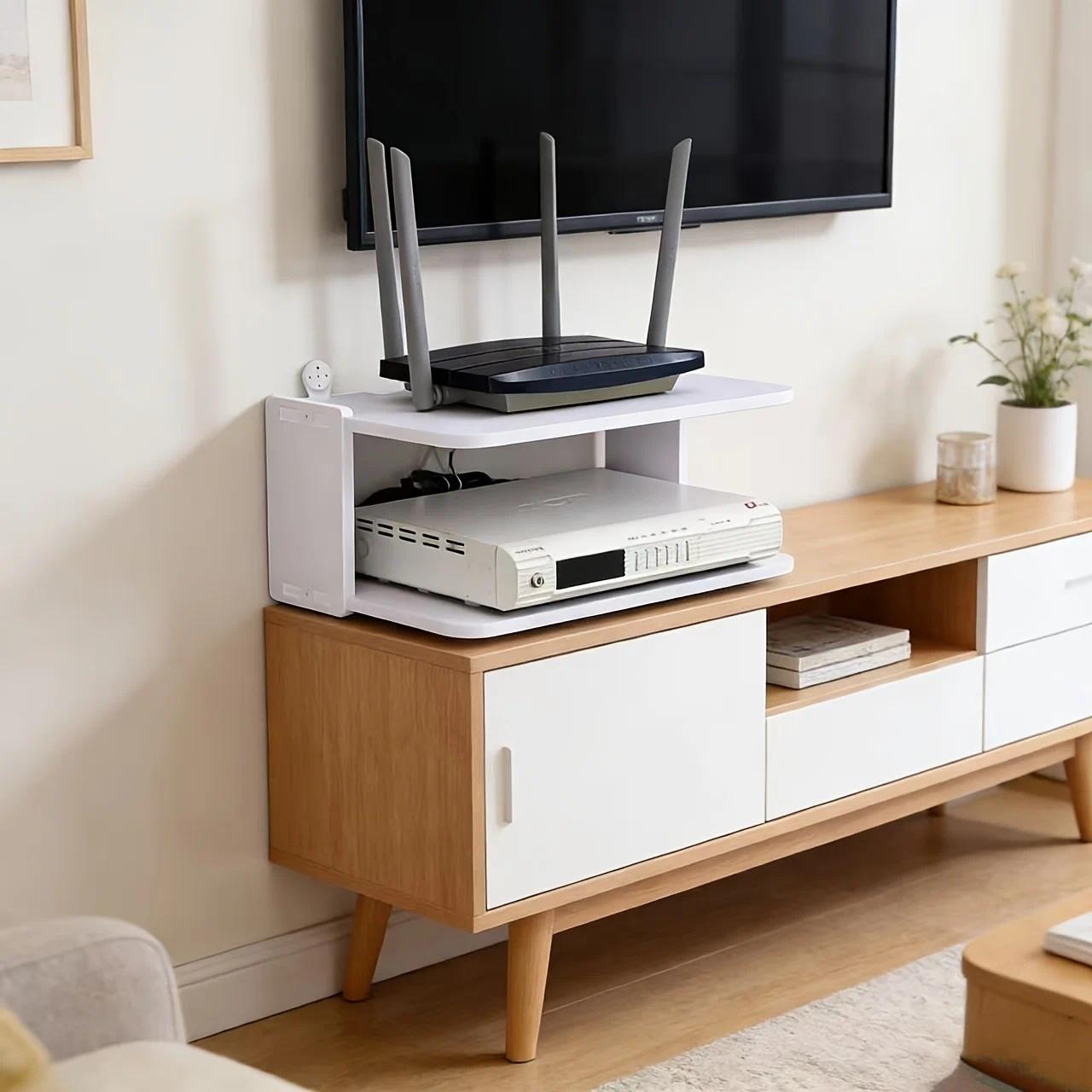 رف لتنظيم الكابلات والراوتر يث - مراجعة Desk Setup With Tv وسعره