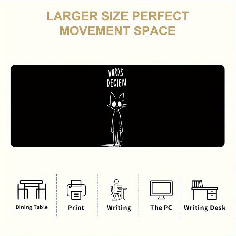 بساط ماوس ألعاب ممتد أسود متين - مراجعة Desk Setup Gaming And Work وسعره