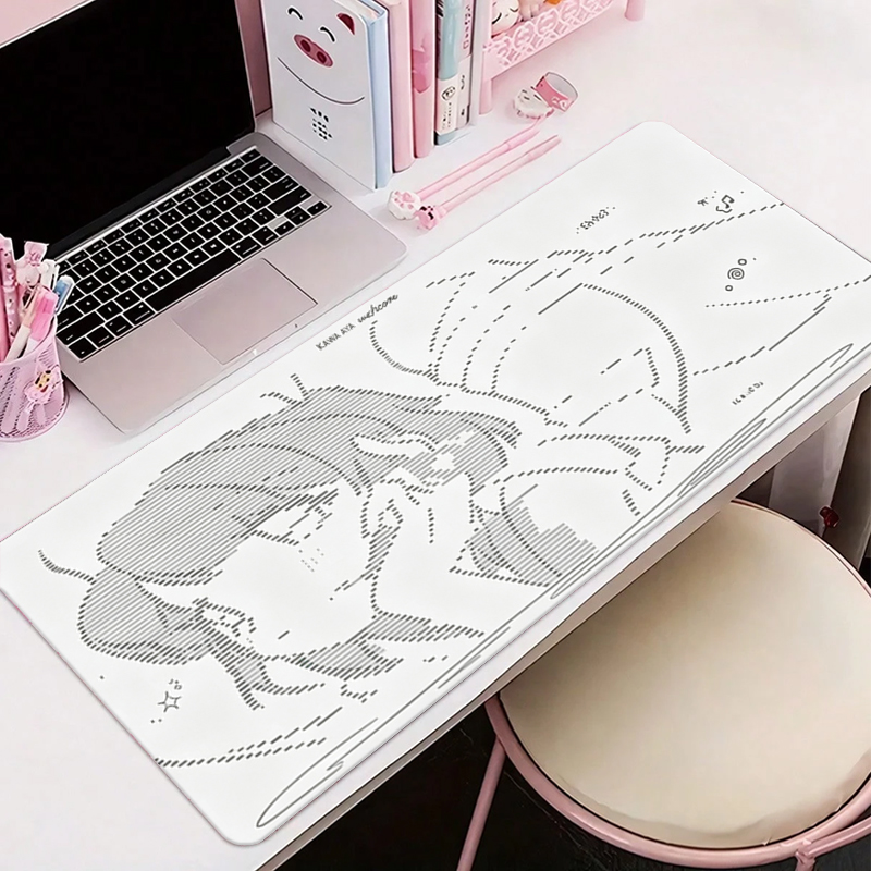 لوحة ماوس جلدية كبيرة بتصميم أ - مراجعة Desk Setup Cute وسعره