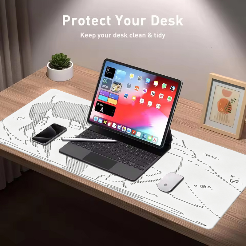 لوحة ماوس جلدية كبيرة بتصميم أ - مراجعة Desk Setup Cute وسعره